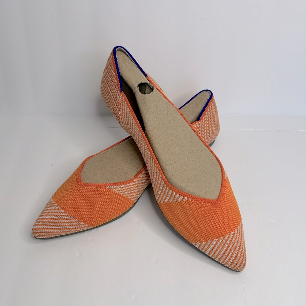 Rothy’s The Point Orange Sherbet in Size 8.5
